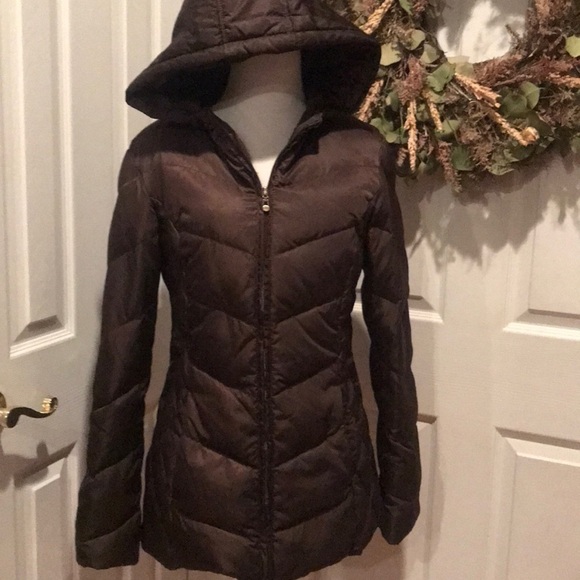 Brown warm coat with down insulation - Picture 1 of 8